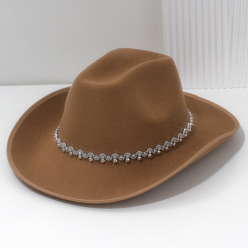 Men'S And Women'S Bohemian Style Soft Wet Topper Metal Three-Dimensional Flash Diamond Flower Rhinestone Accessories Bridal Hat Party - Image 1