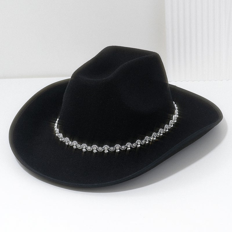 Men'S And Women'S Bohemian Style Soft Wet Topper Metal Three-Dimensional Flash Diamond Flower Rhinestone Accessories Bridal Hat Party - Image 3