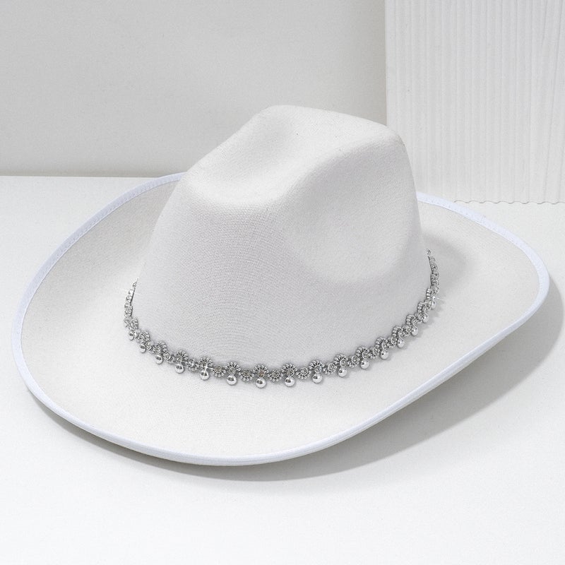 Men'S And Women'S Bohemian Style Soft Wet Topper Metal Three-Dimensional Flash Diamond Flower Rhinestone Accessories Bridal Hat Party - Image 4