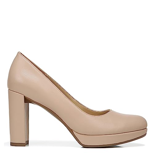 Naturalizer Womens Berlin Chunky High Heel Platform Pump,Beige Crème Brulee,10 Wide - Image 3