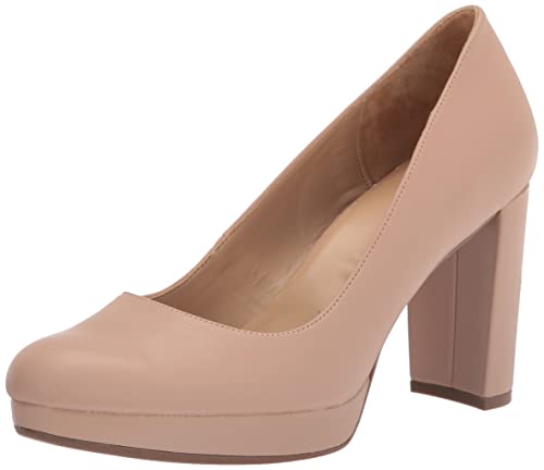 Naturalizer Womens Berlin Chunky High Heel Platform Pump,Beige Crème Brulee,10 Wide - Image 1