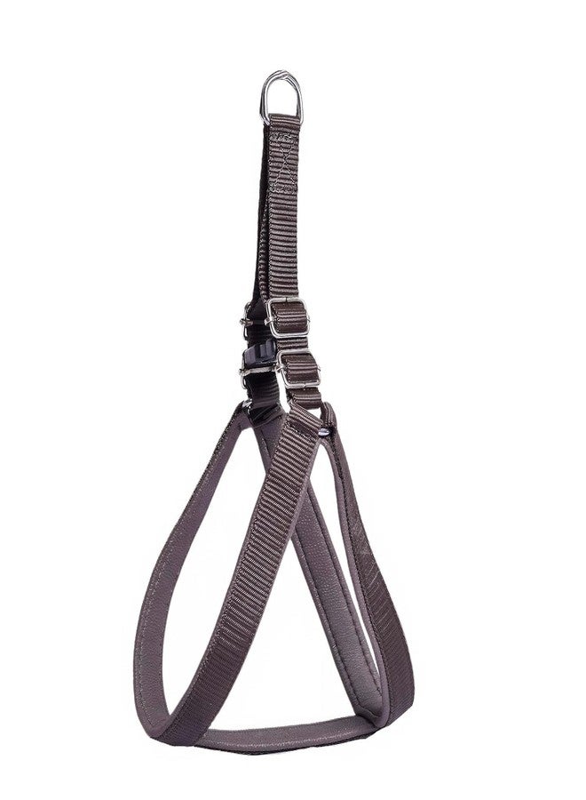 ADB CREATIONS Export Quality Stainless Steel Nylon Dog Choke Collar with Adjustable Buckle Dog Harness and Durable Training Rope Leash Combo | Brown M - Image 3