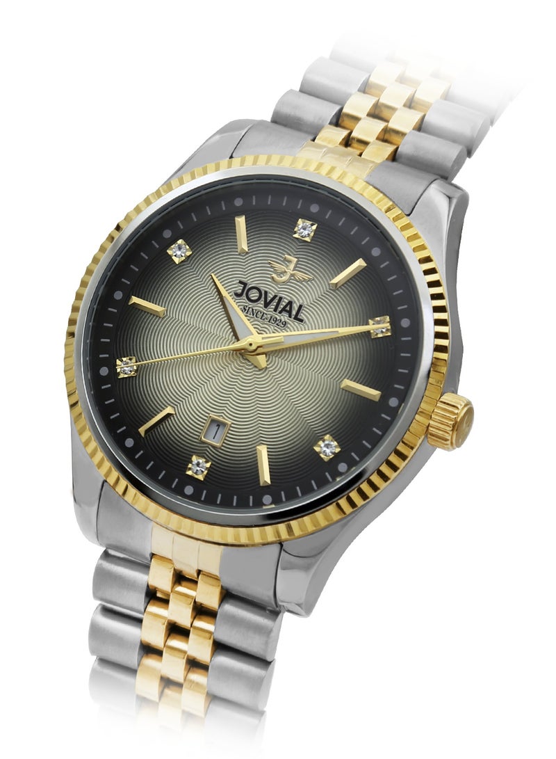 JOVIAL 5051GTMQ02E  Men's Fashion Watch, Quartz, Metal Band Watch, 40mm, Grey - Image 2