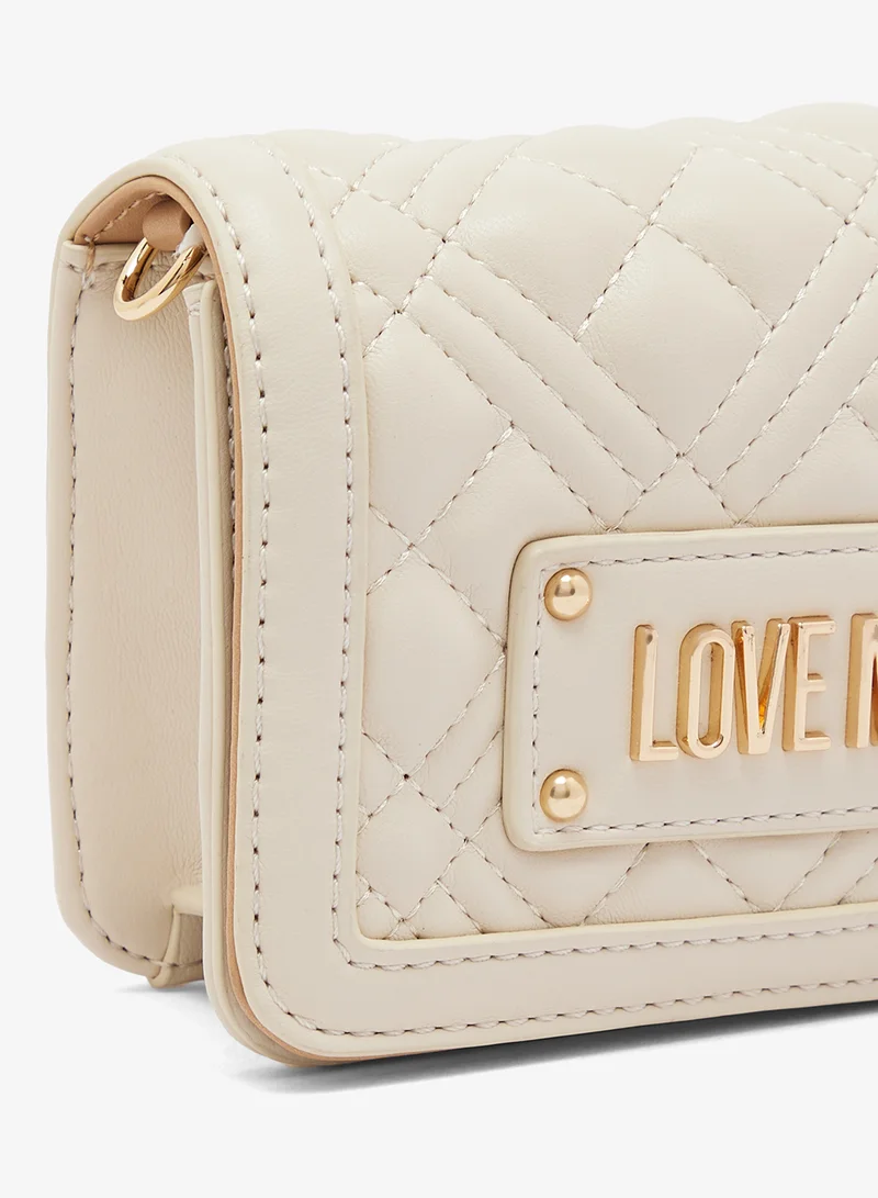 Love Moschino  Quilted PU Crossbody Bag for Women | Best Price UAE