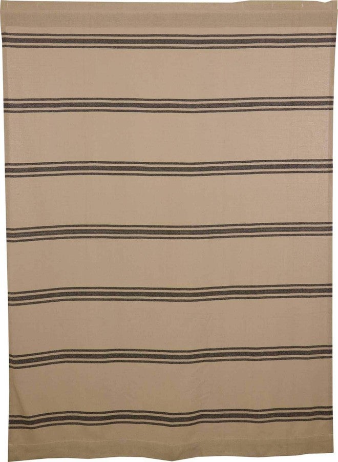 Piper Classics Mill House Stripe Black Shower Curtain, 72" x 72", Farmhouse Primitive Grain Sack Stripe Bathtub Curtain, Beige & Black Décor - Image 3
