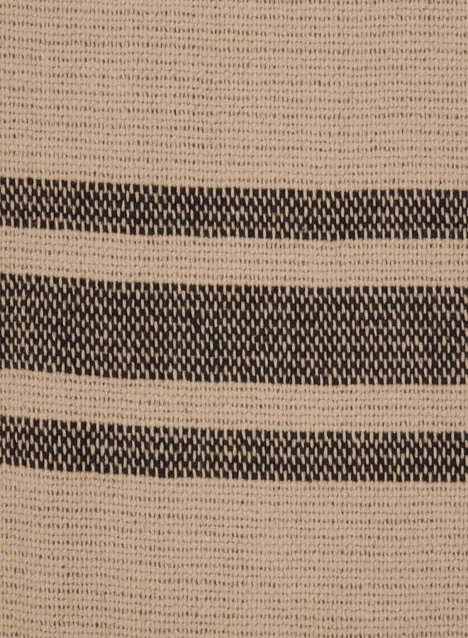 Piper Classics Mill House Stripe Black Shower Curtain, 72" x 72", Farmhouse Primitive Grain Sack Stripe Bathtub Curtain, Beige & Black Décor - Image 4
