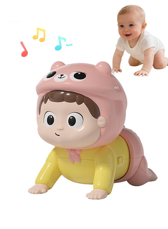 Baby Music Toy  Electric Baby Crawling Toy with Music and Light Educational Toy for Baby's Crawling and Head Lifting Infant Tummy Time Toy Crawling Doll Enhance Cognitive Skills and Motor Coordination Sensory Development Toy Fun Crawling Toy  Ideal Gift for 0-3-6 7 8 9 10 12-18 Month - Image 1