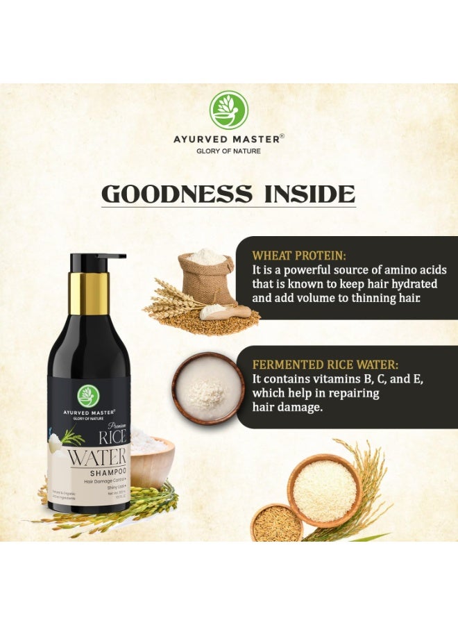 AYURVED MASTER Rice Water Shampoo (300 Ml) | Controls Frizz | Deep Cleanses Scalp | Free from Paraben and Sulfate - Image 3