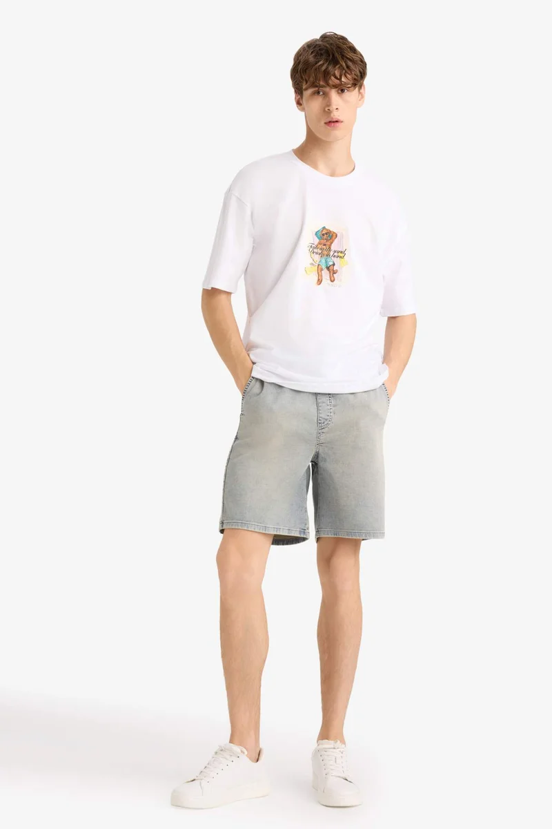 DeFacto Boxy Fit Crew Neck Short Sleeve T-Shirt