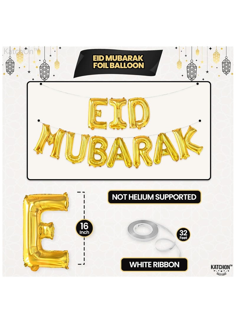 KATCHON Eid Mubarak Balloons Banner Huge Pack of 40 for Eid Mubarak Decorations  - Image 3