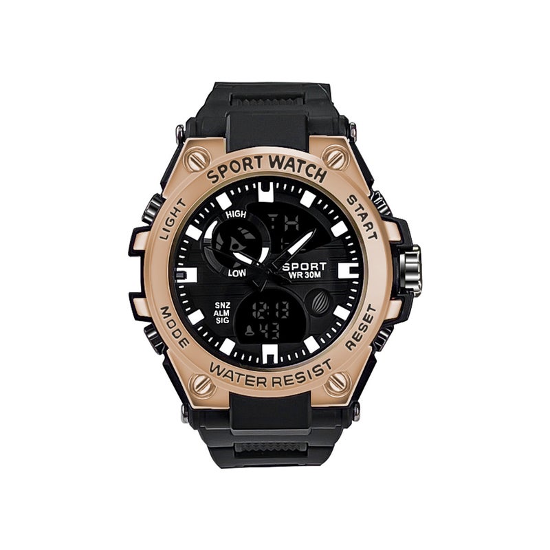 Trendy Sports Fashion Unisex Digital WatchesBlack Belt Rose Gold Black Belt Rose Gold