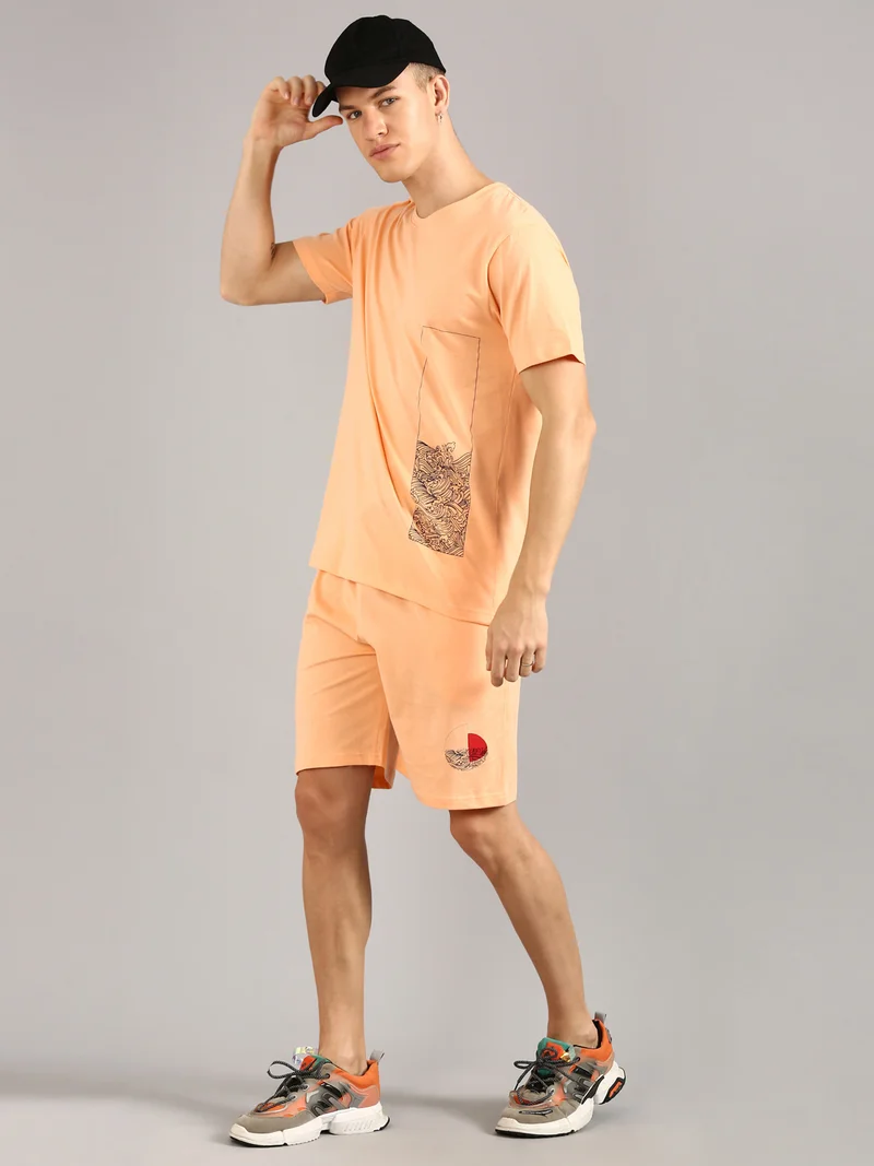 Joven  Peach Co-Ords Set for Men for Men | Best Price UAE