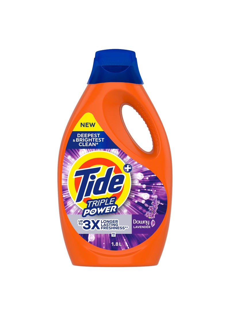Tide Triple Power With A Touch Of Downy Lavender Liquid Detergent 1.8L - Image 1