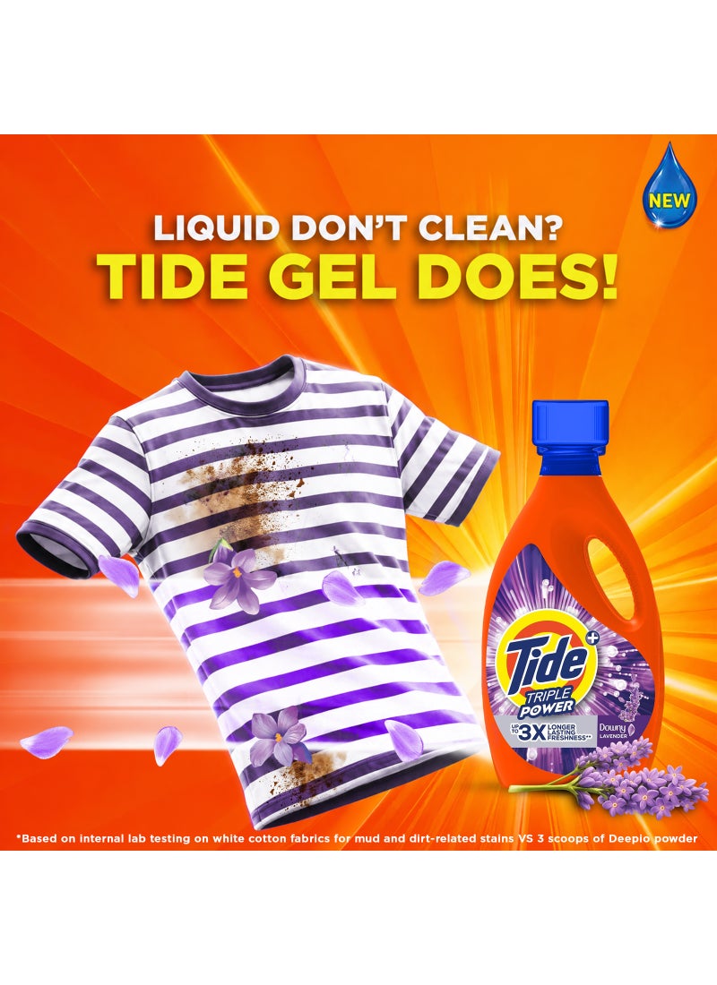 Tide Triple Power With A Touch Of Downy Lavender Liquid Detergent - Image 2