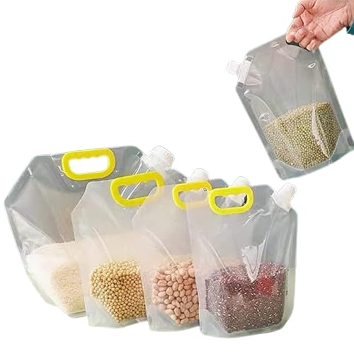 LUIE TEK LIYA LUIE TEK LIYA Reusable Grain Moisture Proof Sealed Bag Grain Storage Tank Grain Rice Food Storage Bag Stand Up Pouch Bags with Portable Handle for Long Term Food Storage Container pack of 5 - Image 1