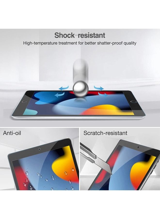 Rock Pow - 2 Pack iPad 10.2 9th Generation 2021/ 8th 2020/ 7th 2019 Screen Protector, Tempered Glass Screen Film Guard for iPad 10.2" 9th A2602/A2603/ 8th A2270/A2428/ 7th  A2197/A2198/A2200 - Image 1