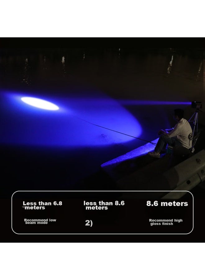 Warsun Warsun H806 Night Fishing Light, Laser Cannon Blue Light, Fishing Lamp, High-intensity Ultra-bright, Specialized For Fishing, High-power Wild Fishing, Purple Light - Image 2