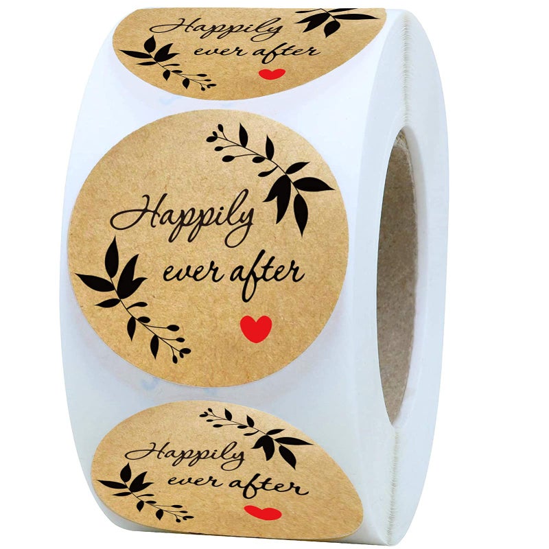 Besttile Thank You for Celebrating with Us LabelsHappily Ever After StickersKraft Wedding Favor Labels15 Inch Wedding Invitation Envelope Seals15 Inch 500 Labels Per Roll