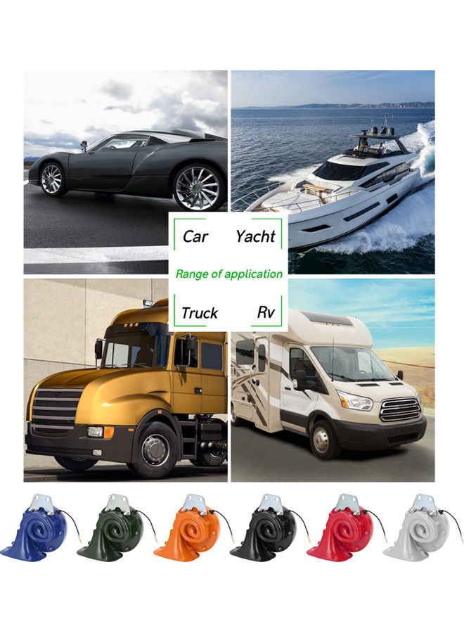 Loquat Loud 110DB 8V  Electric Snail Horn Air Horn Raging Sound For Car Motorcycle Truck Boat Crane - Image 3