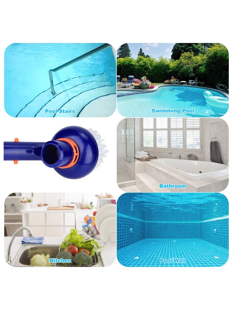 Excefore - Pool Brush Head for Inground Pools, 2.99" Pool Step & Corner Vacuum Brush, Plastic Nylon Bristles Pool Brushes for Cleaning Pool Walls, Floors Steps & Corners - Image 1