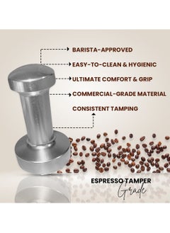 Rattleware Rattleware Premium Aluminum Espresso Tamper (55 mm) - Ideal for Baristas & Coffee Lovers - Sleek Material & Design - Ultimate Tamping Precision & Consistency  - Image 5
