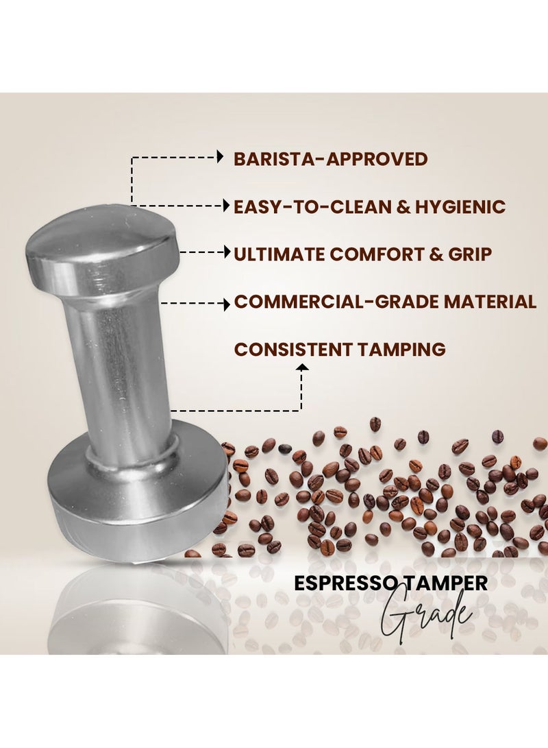 Rattleware Premium Aluminum Espresso Tamper (55 mm) - Ideal for Baristas & Coffee Lovers - Sleek Material & Design - Ultimate Tamping Precision & Consistency - Image 5