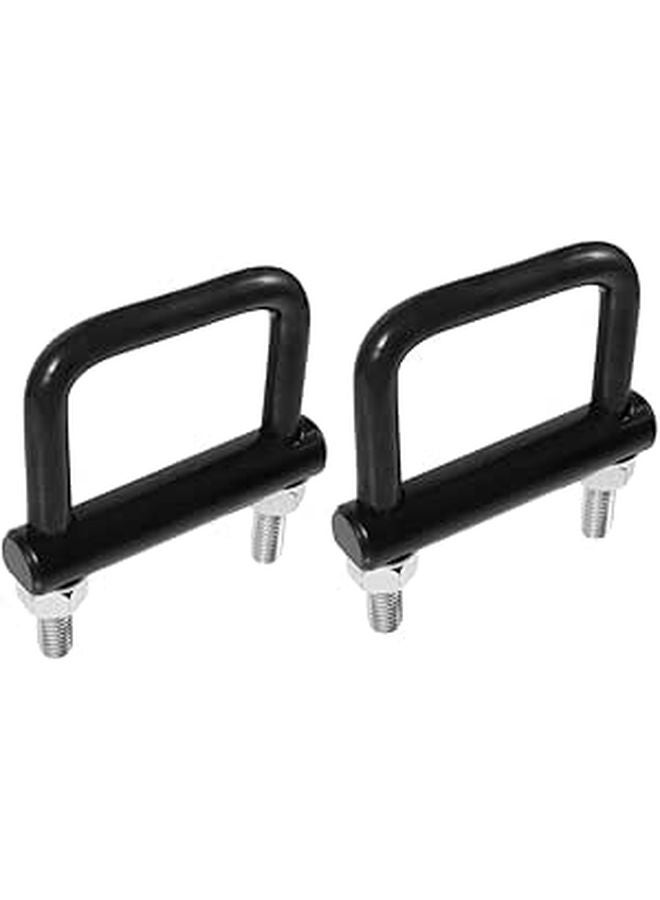 2Pcs Black Trailer Hitch Tightener Clamp Heavy Duty Metal Bucket Mount Stabilizer - Image 1