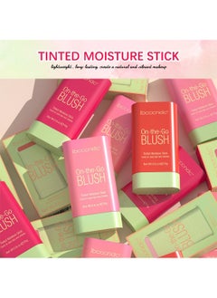 ibcccndc On-the-Go Blush Stick, Moisturizing Blush Cream, Natural Waterproof Multi-Use Lip Tint and Creamy Blush for Eyes Lips and Cheeks 19G  - Image 3