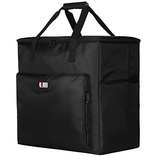 BUBM Desktop Computer Carrying Case, Padded Nylon Carry Tote Bag for Transporting Computer Tower PC Chassis, Keyboard, Cable and Mouse, Desktop Computer+ Monitor Bag, 3 light 24", Travel - Image 1