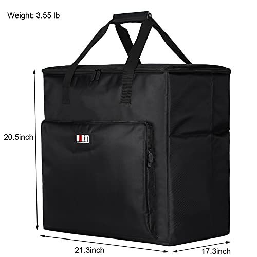 BUBM Desktop Computer Carrying Case, Padded Nylon Carry Tote Bag for Transporting Computer Tower PC Chassis, Keyboard, Cable and Mouse, Desktop Computer+ Monitor Bag, 3 light 24", Travel - Image 3