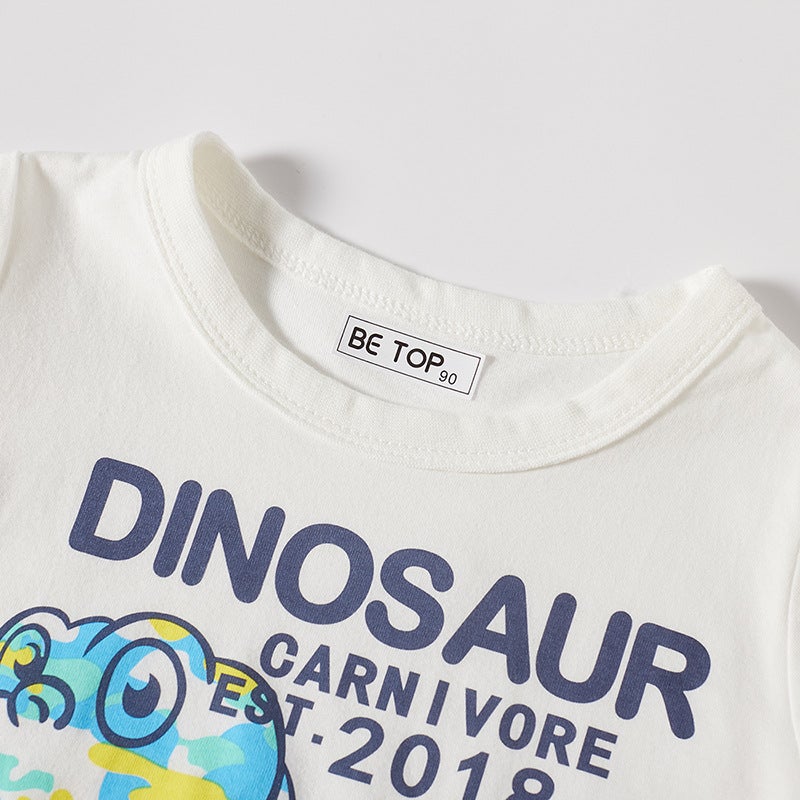 Pure Cotton Kidsren'S Short-Sleeved T-Shirt Boys 2025 Summer Thin Baby Round Neck Half-Sleeved Kidsren'S Clothing Dropshipping - Image 5