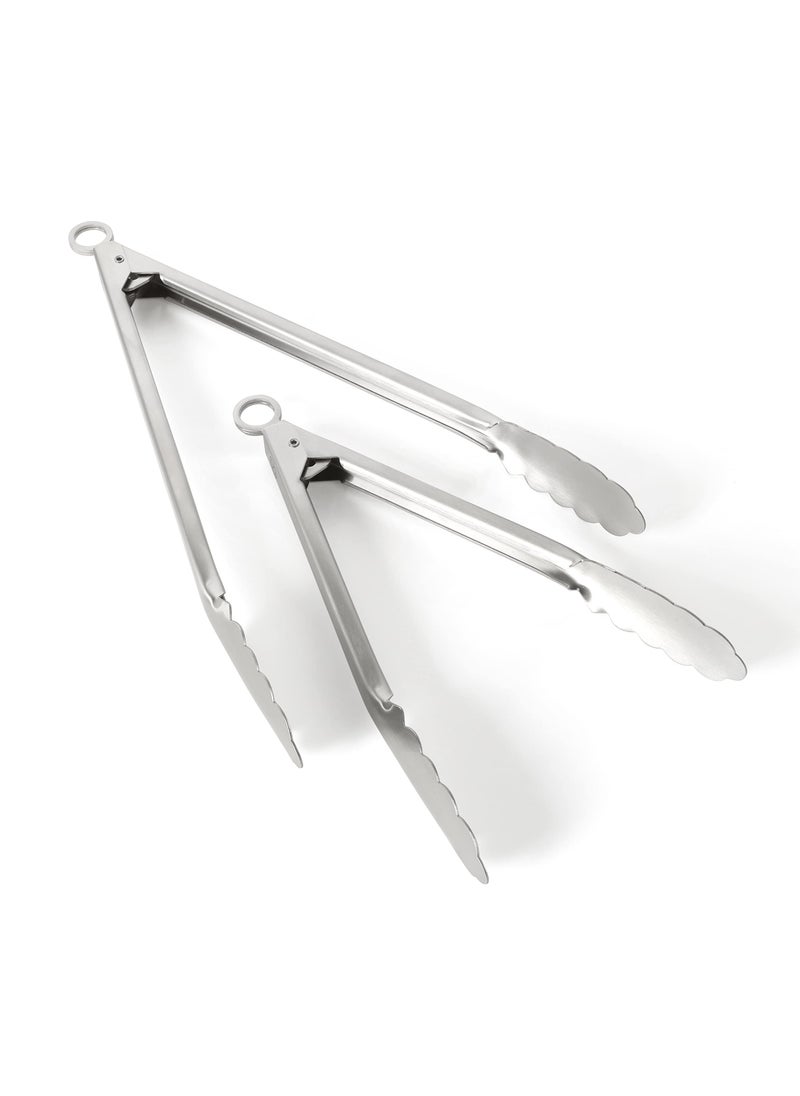Martha Stewart Richburn 2pc 12  9 Tongs Set  Stainless Steel