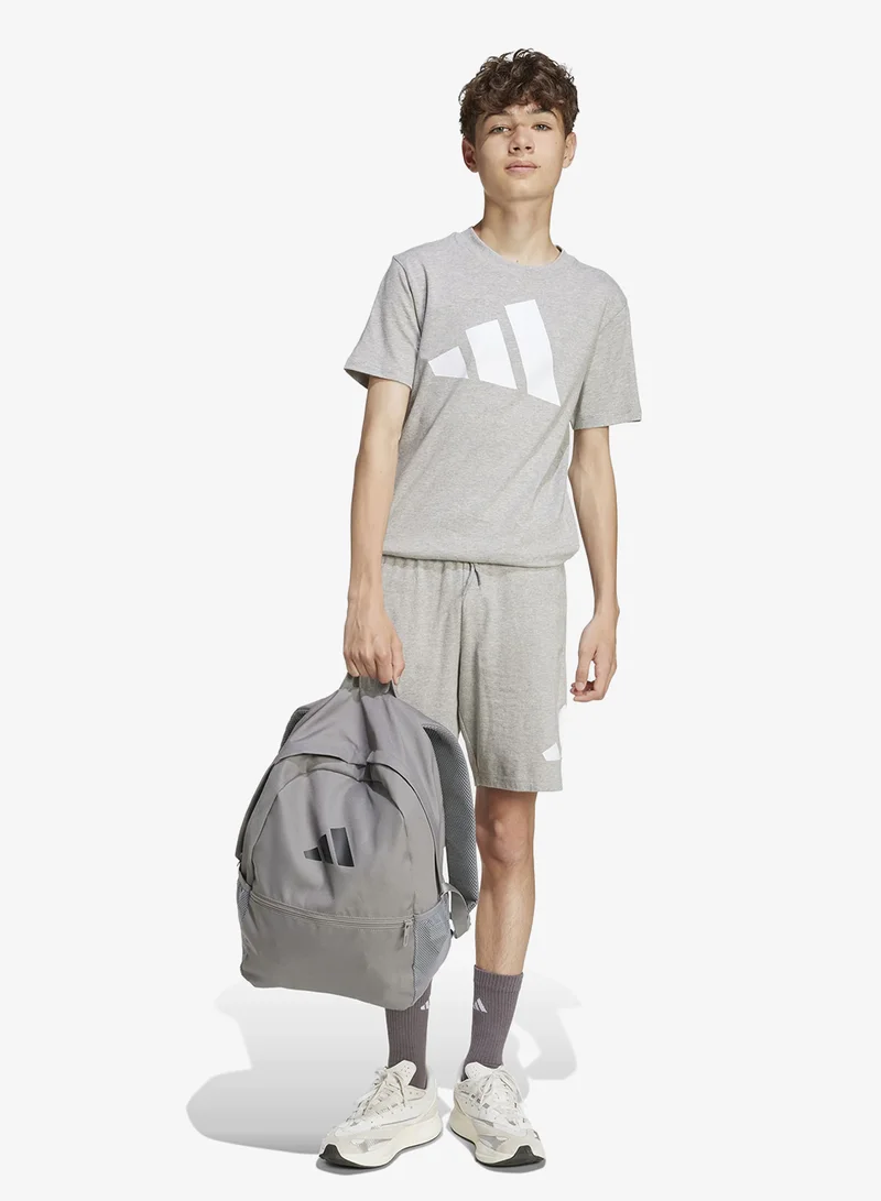 Adidas MGREYH/WHITE Youth Essential Shorts  | Best Price UAE