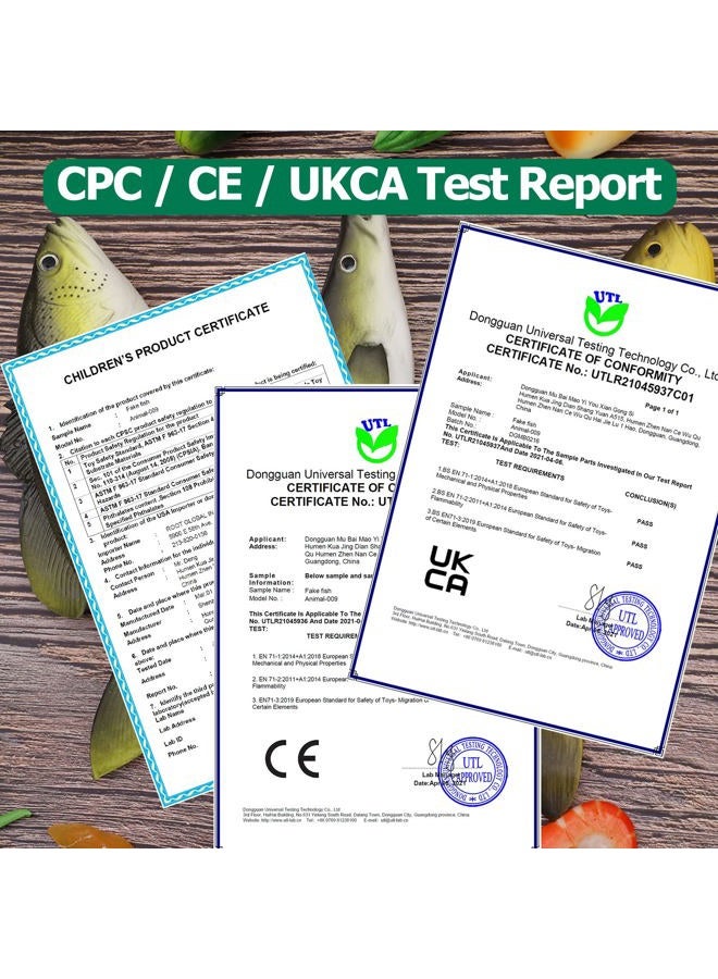 Gresorth 3 PCS Sea Creatures Fake Shark Chinese Sturgeon Fish Toy Model Photography Prop - Image 4