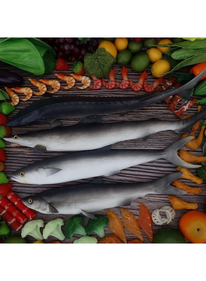 Gresorth 3 PCS Sea Creatures Fake Shark Chinese Sturgeon Fish Toy Model Photography Prop - Image 3