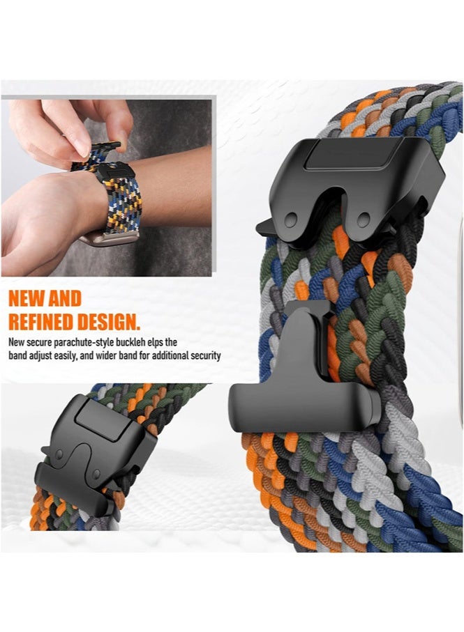 إتش إل تيك متوافق مع سوار Apple Watch 49 مم 46 مم 45 مم 44 مم 42 مم حزام مرن من النايلون المضفر آمن ومريح للرجال والنساء، أحزمة بمشبك مظلة لـ iWatch Ultra 3/2/1 Series 11 10 9 8 7 6 5 4 3 SE Cowboys - Image 2