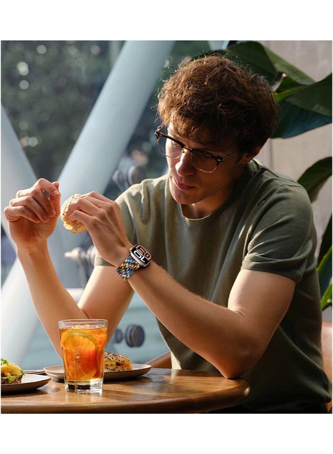 إتش إل تيك متوافق مع سوار Apple Watch 49 مم 46 مم 45 مم 44 مم 42 مم حزام مرن من النايلون المضفر آمن ومريح للرجال والنساء، أحزمة بمشبك مظلة لـ iWatch Ultra 3/2/1 Series 11 10 9 8 7 6 5 4 3 SE Cowboys - Image 3