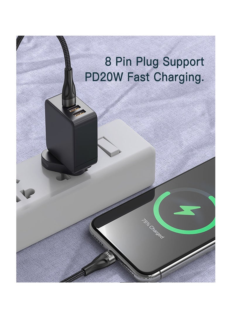 Yesido - CA89 3 In 1 Cable 3.5A USB-C PD 20W Fast Charger (Type-C / Micro / Lightning) Black - Image 1