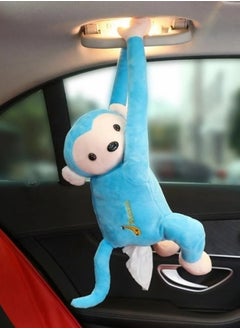 SFMW Car Tissue Box in The Shape of a Light Blue Monkey Doll  - Image 3