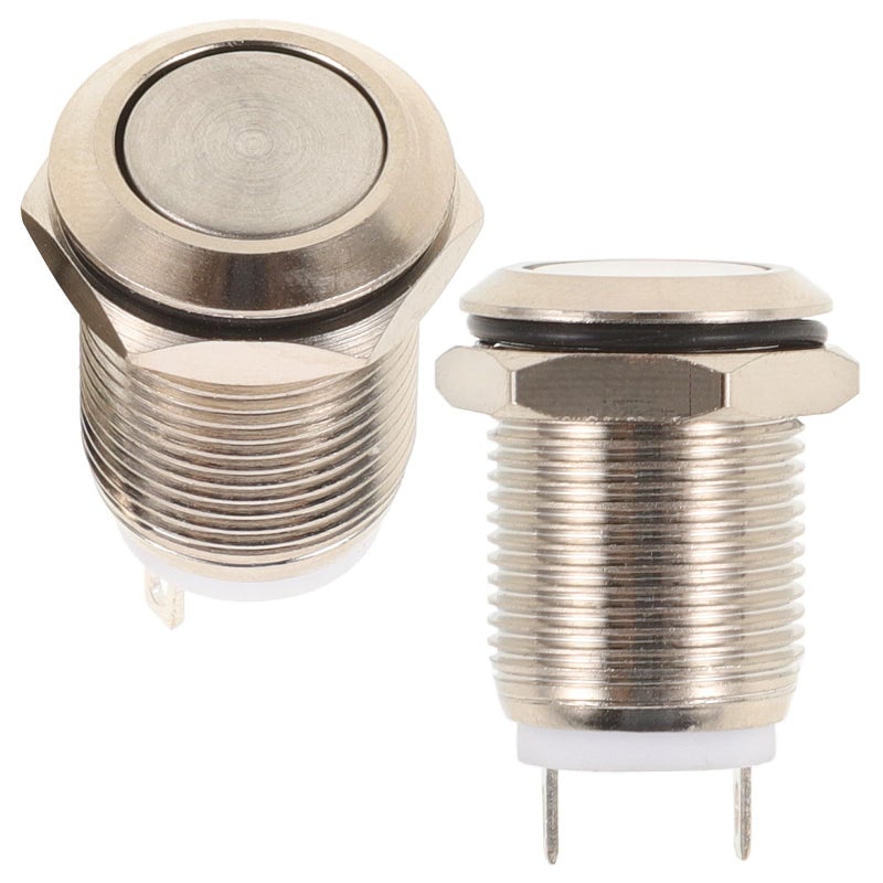 2Pcs Universal Wired Doorbell Button 12mm Self Reset With LED Light Easy Install - Image 2
