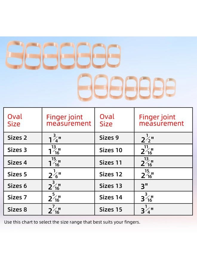 GHORTHOUD 14 Pcs Finger Splints - Finger Splint Sizing Kit for Arthritis, Mallet Finger - Thumb Splint, Trigger Finger Splint For Thumb, Middle, Pinky or Ring Finger (A Complete Kit (Sizes 2~15))  - Image 2