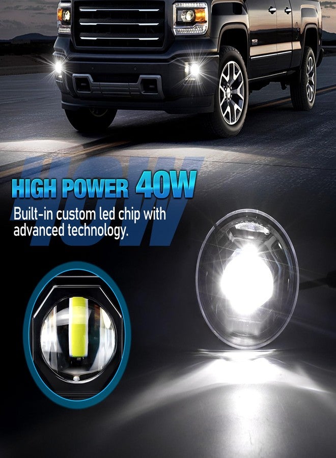 OPP ULITE Led Fog light for Chevy Avalanche 2007-2013,Suburban 2500 07-13,Suburban 1500 07-14,Tahoe 07-14,Silverado 2500 15-18,Silverado 3500 15-17,Camaro 10-13,Sierra 2500 15-18 Cool White 6500K 40W, 2PC Pack - Image 3