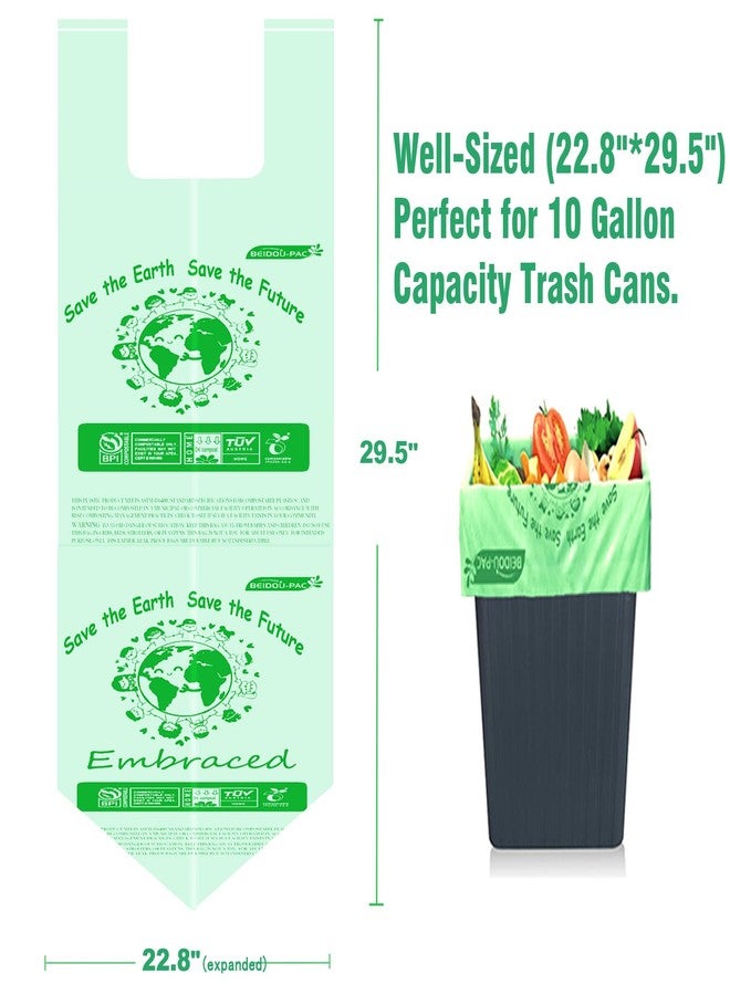 BEIDOU-PAC 8-10 Gallon Compostable Trash Bags, 60 Count - Kitchen & Food Scrap Waste Bags, Sturdy & Biodegradable, ASTM D6400, US BPI Certified - Image 2