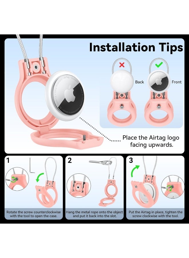 2 Pack Case for AirTag, Anti-Lost Air Tag Lock Case Airtag Keychain Holder for Luggage, Bag, Pet, Key, Backpack - Image 4
