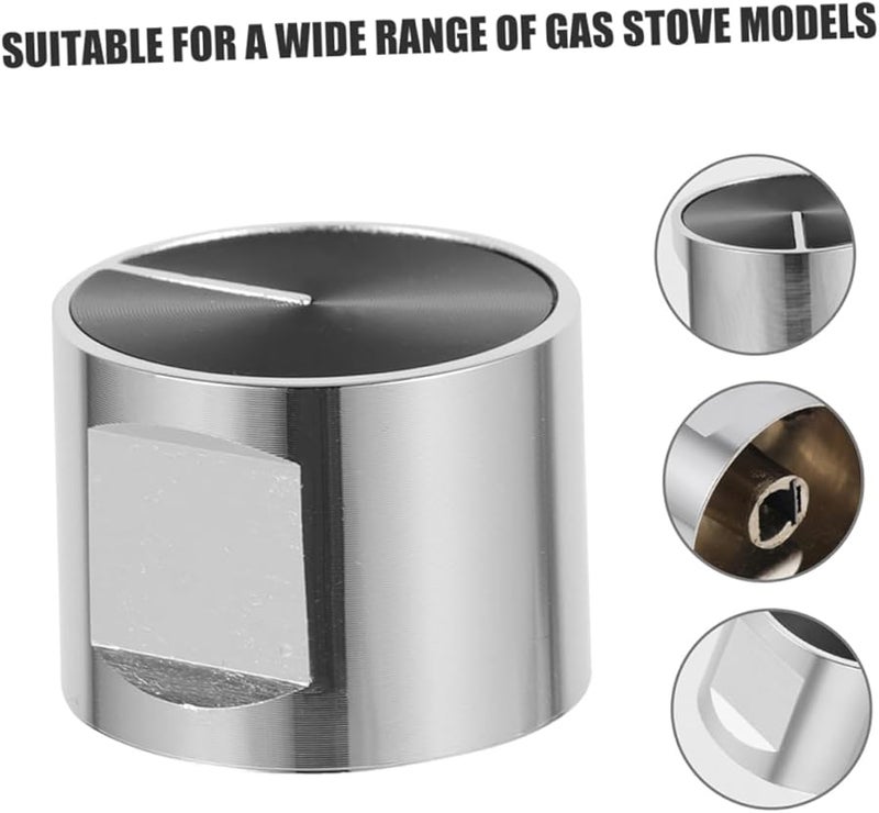 5Pcs Stainless Steel Gas Stove Knobs Replacement With Safety Locks Easy Install - Image 4