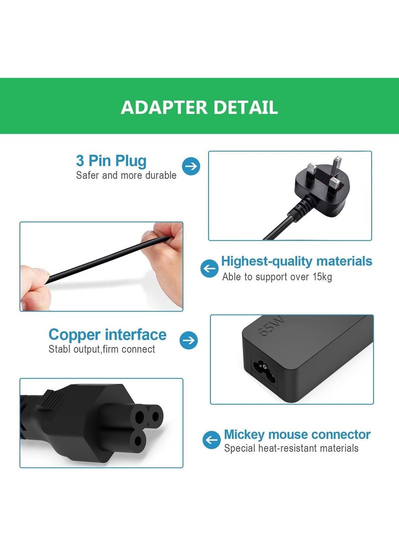 FIRST PRO 65W USB C Power adapter compatible With Lenovo Think Pad Yoga, HP chrome book, Dell XPS, ASUS, Acer, HUAWEI, Xiaomi, Samsung and more Type C Devices PD wall Laptop Power supply Type C Charger  - Image 4