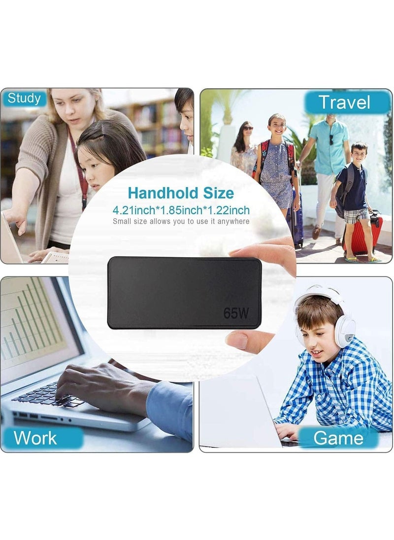FIRST PRO - 65W USB C Power adapter compatible With Lenovo Think Pad Yoga, HP chrome book, Dell XPS, ASUS, Acer, HUAWEI, Xiaomi, Samsung and more Type C Devices PD wall Laptop Power supply Type C Charger - Image 1