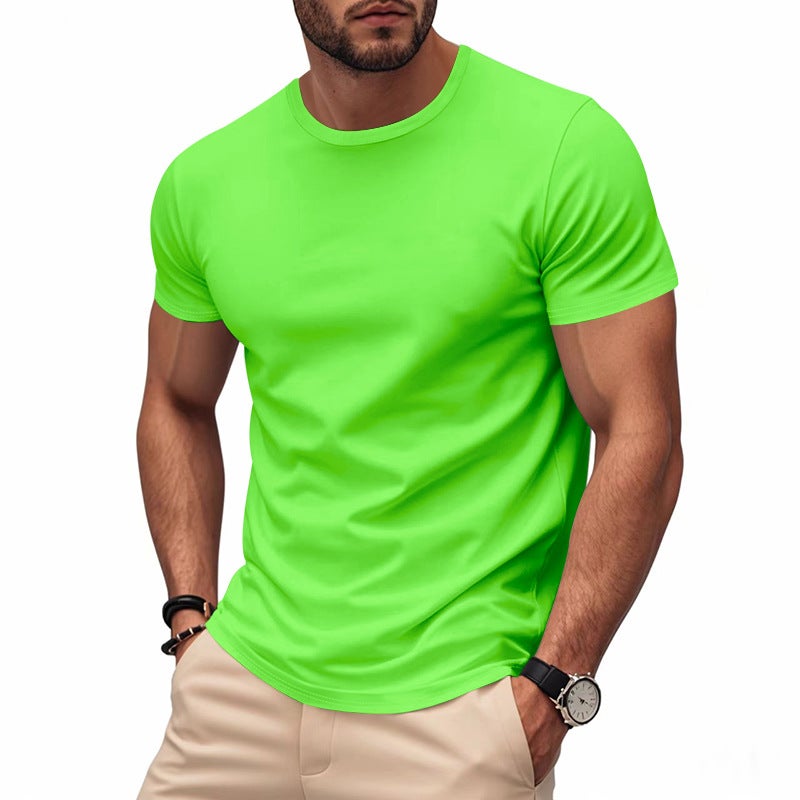 2025 TK Hot Selling Men''s and Women''s Asian Size Quick Dry Round Neck Short Sleeve Marathon Fitness Men''s T-shirt - Image 4