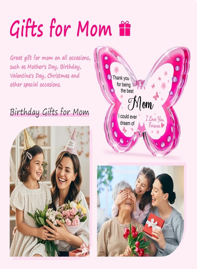 ilifemate Gifts for Mom, Mom Christmas Gifts, Gifts for Mom from Daughter, Son - Acrylic Butterfly Plaque Mother Gifts 4.3 × 3.3 × 0.5 in, Thanksgiving Christmas Gifts for Mom, Presents for Mom, Best Mom Gifts - Image 2