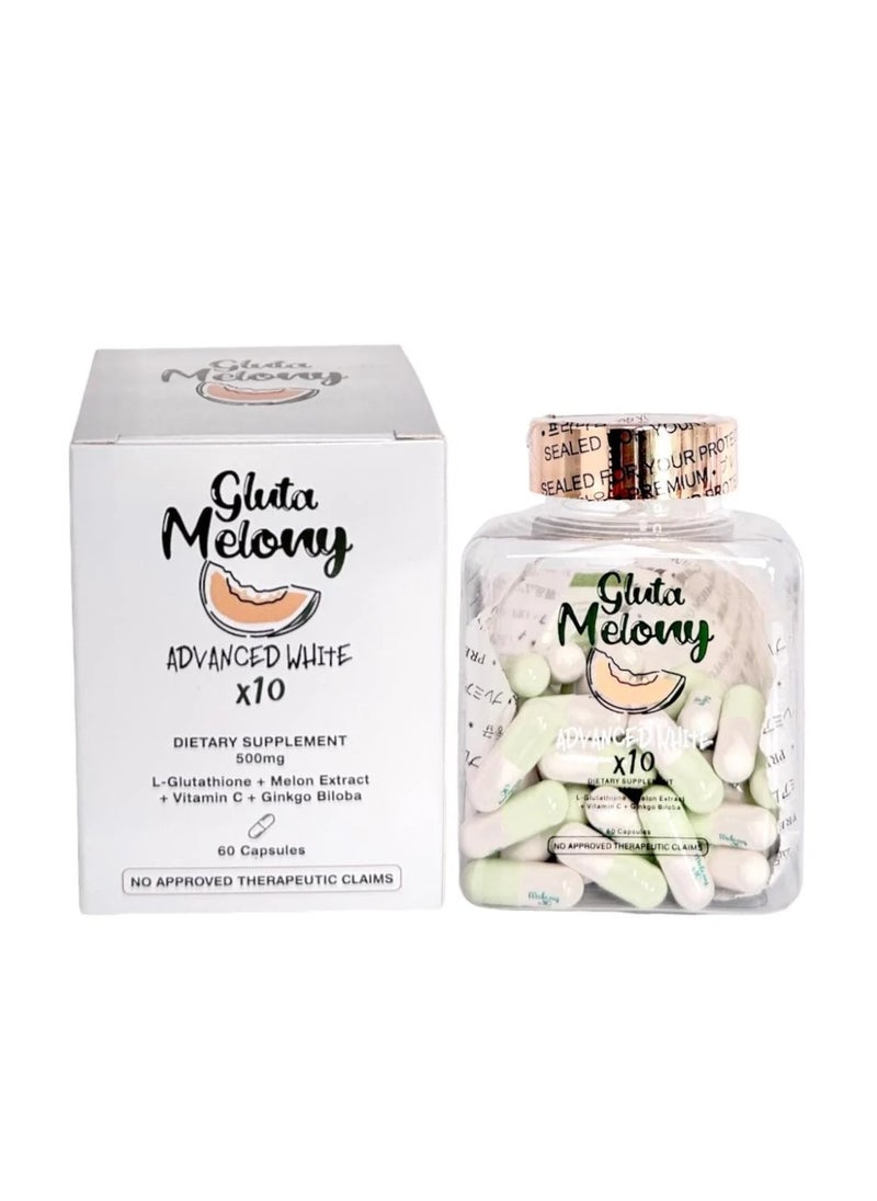 Aishi  Gluta Melonie Advance White x 10 - 60 Capsules 